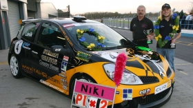 Niki Lanik with his Y4HR Racing Car and medals